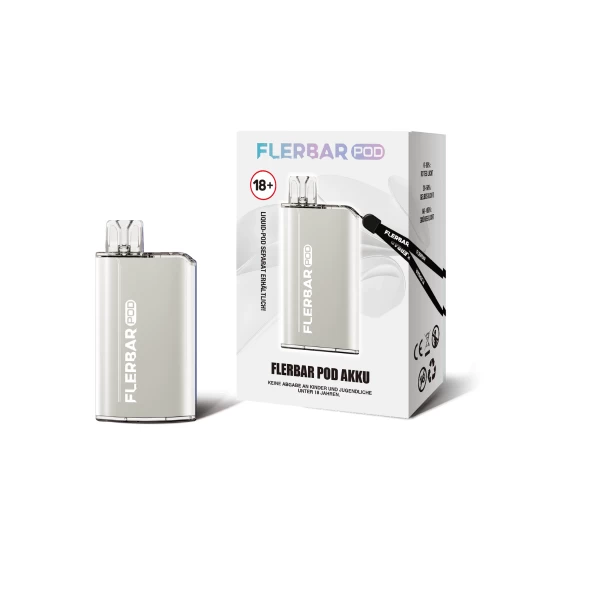 Basisgerät Für Flerbar Pod Vape-System (600mAh) Grau 3 Basisgerät Für Flerbar Pod Vape-System (600mAh) Grau