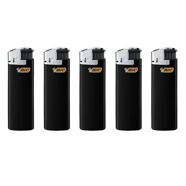 BIC Feuerzeug: Electronic Maxi Schwarz-Silber J38 - 5er Set 3 BIC Feuerzeug: Electronic Maxi Schwarz-Silber J38 - 5er Set