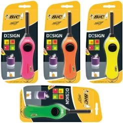 BIC Stabfeuerzeuge 4 Stück Mit Festem Stab Neonfarben