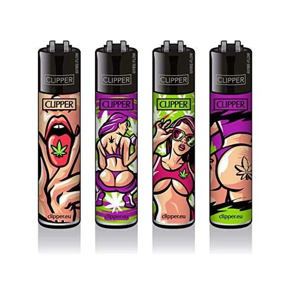 Clipper Feuerzeuge 4er Set: 420 Girls 3 Clipper Feuerzeuge 4er Set: 420 Girls