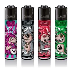 Clipper Feuerzeuge - 4er Set: Igel