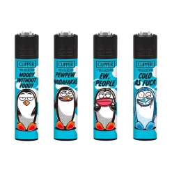 Clipper Feuerzeuge 4er Set: Pinguine 2