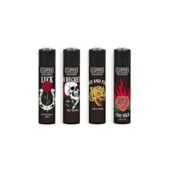 Clipper Feuerzeuge 4er Set: Tattoo Sentences