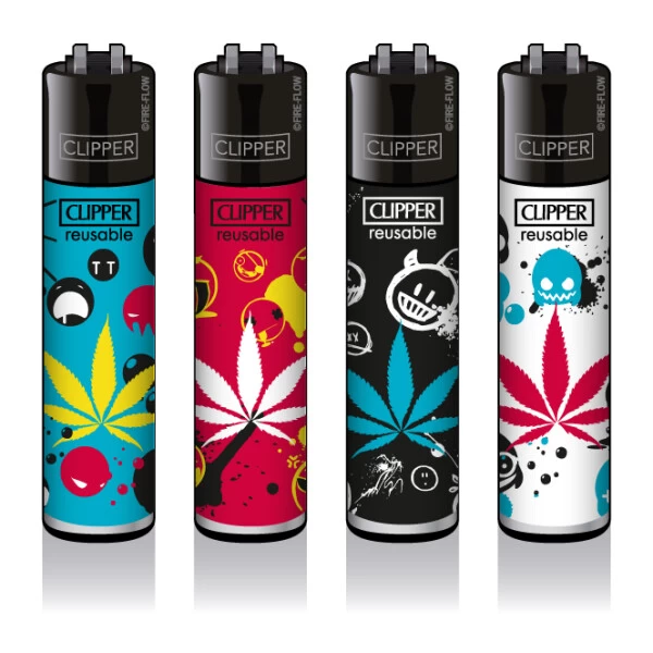 Clipper Feuerzeuge 4er Set : Bad Smiley 3 Clipper Feuerzeuge 4er Set : Bad Smiley