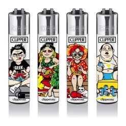 Clipper Feuerzeuge - 4er Set: Couch Potatoes