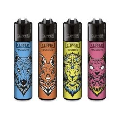 Clipper® Feuerzeuge 4er Set: Animal Squad 3