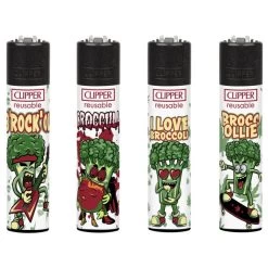 Clipper® Feuerzeuge 4er Set: Broccoli