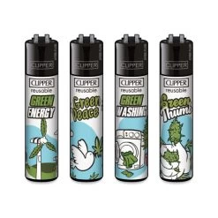 Clipper® Feuerzeuge 4er Set: Large Green