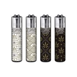 Clipper® Feuerzeuge 4er Set : Leaves Tiles