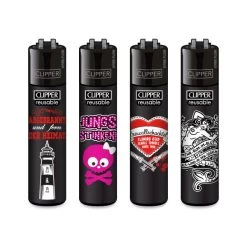 Clipper Feuerzeug 4er Set Flaming Star 1