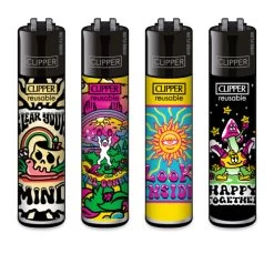 Clipper® Feuerzeuge 4er Set: Trippy #4
