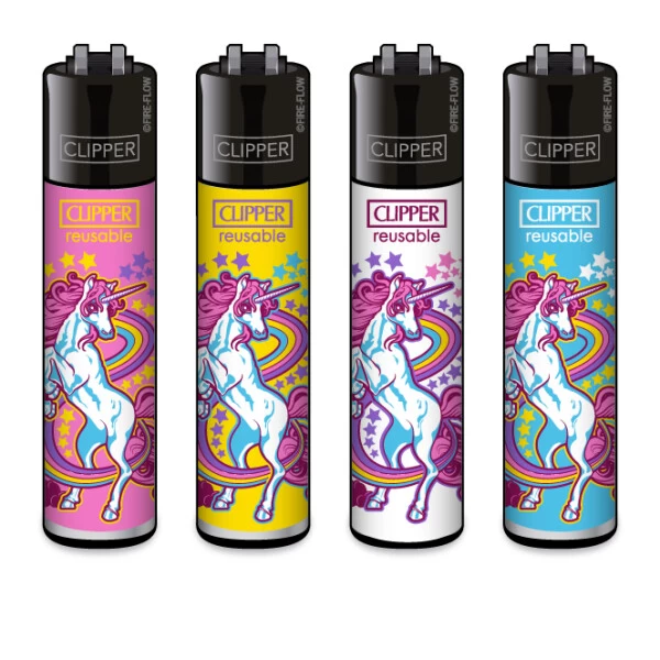 Clipper® Feuerzeuge 4er Set: Unicorns 3 Clipper® Feuerzeuge 4er Set: Unicorns