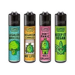 Clipper® Feuerzeuge 4er Set : Vegan