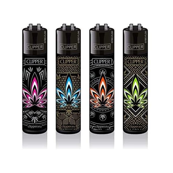 Clipper Feuerzeuge 4er Set: Leaves #34 3 Clipper Feuerzeuge 4er Set: Leaves #34