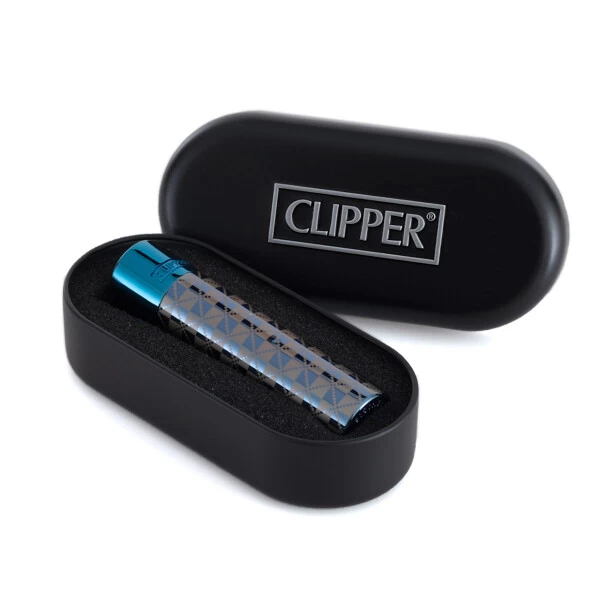Clipper Metall Feuerzeug: British Laser Blau 5 Clipper Metall Feuerzeug: British Laser Blau – Bild 3