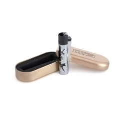 Clipper Metall Feuerzeug : TATTOOING V2 Schwarz / Silber Love For Ever