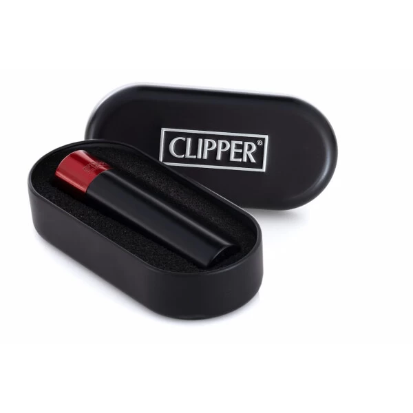 Clipper Metall Feuerzeug: Lava V1 (Schwarz Rot) 4 Clipper Metall Feuerzeug: Lava V1 (Schwarz Rot) – Bild 2