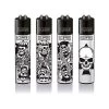 Clipper Feuerzeuge 4er Set: Skull Cards