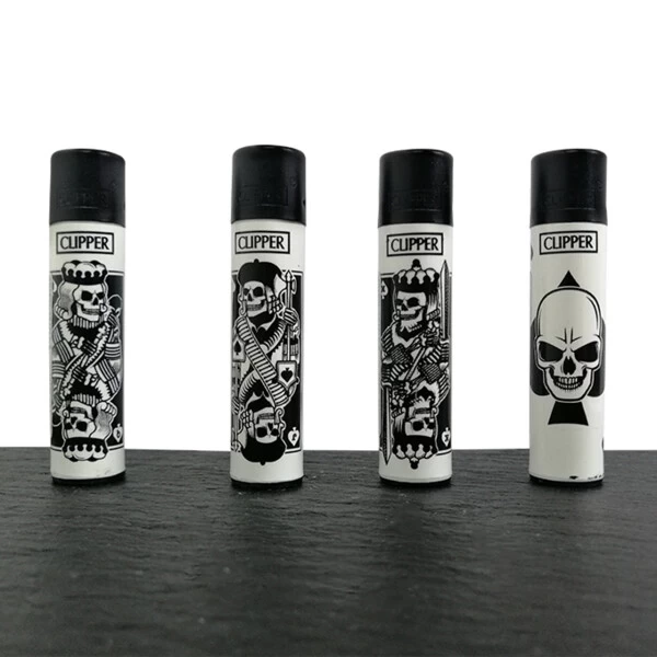 Clipper Feuerzeuge 4er Set: Skull Cards 4 Clipper Feuerzeuge 4er Set: Skull Cards – Bild 2