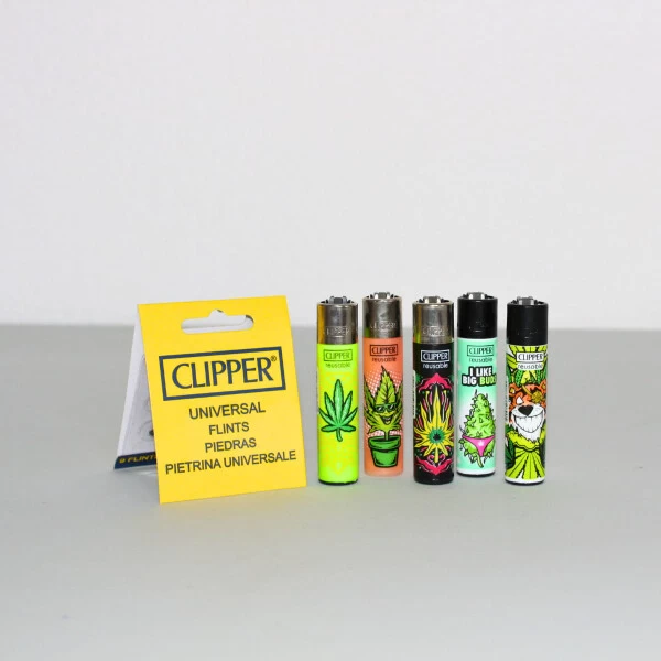 CLIPPER 5 Feuerzeuge Weed Mix + 9 Feuersteine 3 CLIPPER 5 Feuerzeuge Weed Mix + 9 Feuersteine