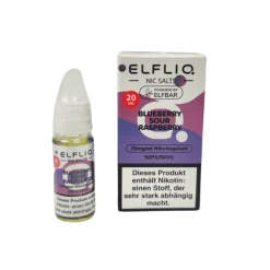 Elfbar Elfliq - Blueberry Sour Raspberry (Blaubeere, Saure Himbeere), 10 Ml Liquid 20 Mg/ml
