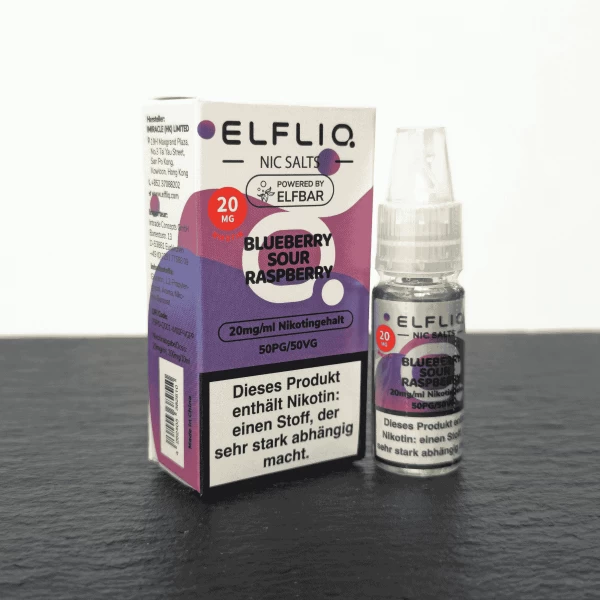 Elfbar Elfliq - Blueberry Sour Raspberry (Blaubeere, Saure Himbeere), 10 Ml Liquid 20 Mg/ml 4 Elfbar Elfliq - Blueberry Sour Raspberry (Blaubeere, Saure Himbeere), 10 Ml Liquid 20 Mg/ml - Image 2