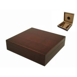 Humidor Rotbraun 23x21,5x6cm -Vape Verkauf gastrohumidor rotbraun 1befeuchter6