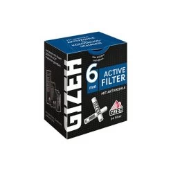 Gizeh Black Aktivkohlefilter 6mm, 34 Stück
