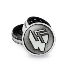 Metall Grinder 3-teilig, 40 Mm, FF Logo Silber