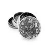 Metall Grinder 4-teilig, 50 Mm, THC Molecule Silber -Vape Verkauf grinder 3tlg metall molecule 50mm