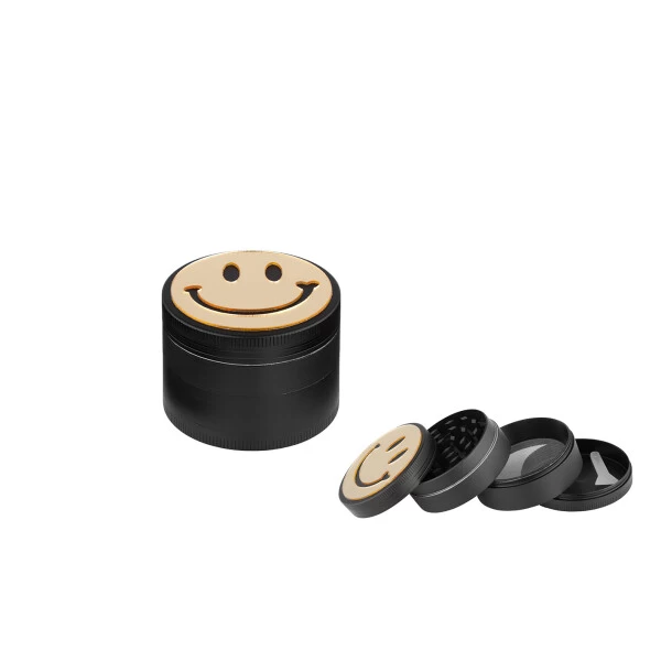 Metall Grinder 4-teilig, 48 Mm, Smiley 3 Metall Grinder 4-teilig, 48 Mm, Smiley