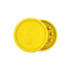 Hemp Grinder 2-teilig, 55 Mm, 420 Yin Yang Gelb