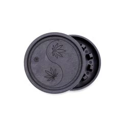 Hemp Grinder 2-teilig, 55 Mm, 420 Yin Yang Schwarz