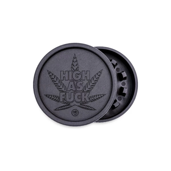 Hemp Grinder 2-teilig, 55 Mm, High As Fuck Schwarz 3 Hemp Grinder 2-teilig, 55 Mm, High As Fuck Schwarz