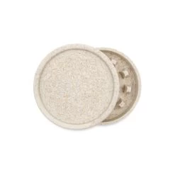 Hemp Grinder 2-teilig, 55 Mm, Leaf Pattern Weiß