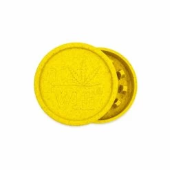 Hemp Grinder 2-teilig, 55 Mm, Love Gelb