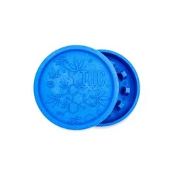 Hemp Grinder 2-teilig, 55 Mm, THC Molecule Blau