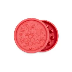 Hemp Grinder 2-teilig, 55 Mm, THC Molecule Rot