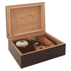 Humidor Set Rotbraun 26x22x11cm 11 Humidor Set Rotbraun 26x22x11cm -Vape Verkauf humidor rotbraun set komplett4