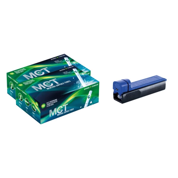 MCT Menthol Fresh Click Filterhülsen (200 Filterhülsen) Inkl. Gratis Stopfer 3 MCT Menthol Fresh Click Filterhülsen (200 Filterhülsen) Inkl. Gratis Stopfer