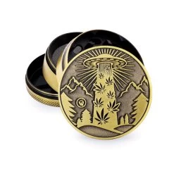 Metall Grinder 4-teilig, 60 Mm, Gold 420 Ufo