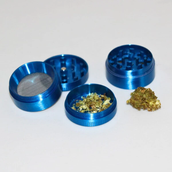 Metall Grinder 4-teilig, 30 Mm, Blau 4 Metall Grinder 4-teilig, 30 Mm, Blau – Bild 2