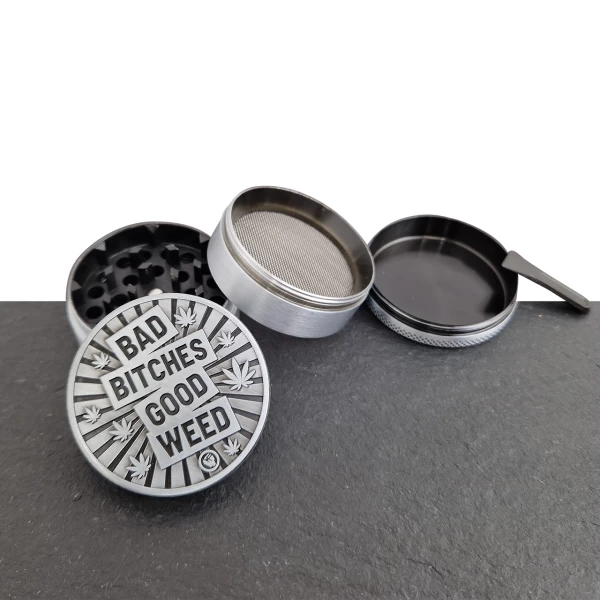 Metall Grinder 4-teilig, 50 Mm, Trance Leaf 4 Metall Grinder 4-teilig, 50 Mm, Trance Leaf – Bild 2