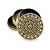 Metall Grinder 4-teilig, 60 Mm, Gold Leaf Pattern -Vape Verkauf metall grinder 4 teilig 60 mm gold leaf pattern