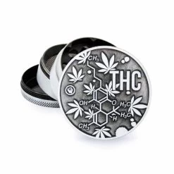 Metall Grinder 4-teilig, 60 Mm, THC Molecules