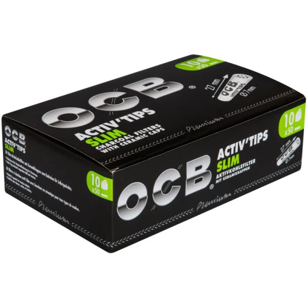 OCB Activ Tips Slim Aktivkohle-Filter 7mm, 50 Stück 3 OCB Activ Tips Slim Aktivkohle-Filter 7mm, 50 Stück