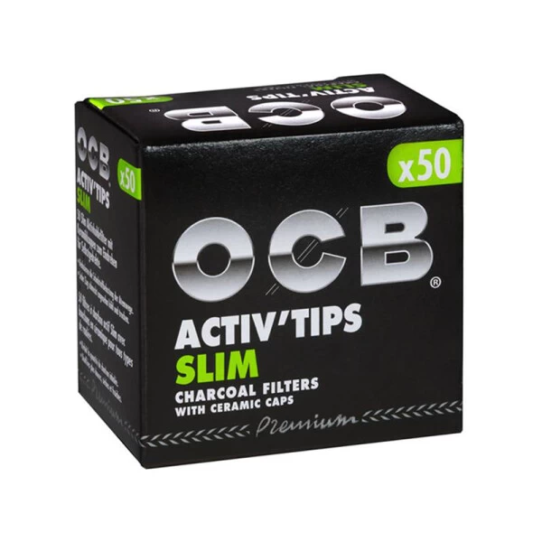 OCB Activ Tips Slim Aktivkohle-Filter 7mm, 50 Stück 4 OCB Activ Tips Slim Aktivkohle-Filter 7mm, 50 Stück - Image 2