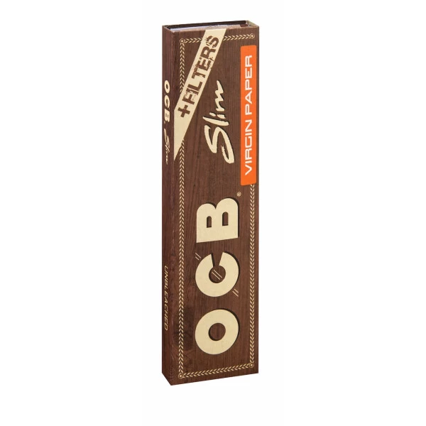 OCB Unbleached Slim Virgin Paper + Tips, 32 Hefte à 32 Blatt 4 OCB Unbleached Slim Virgin Paper + Tips, 32 Hefte à 32 Blatt - Image 2