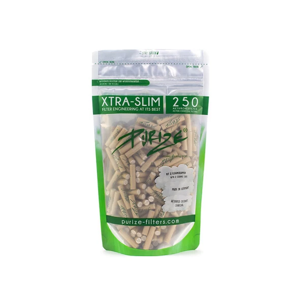 PURIZE Aktivkohlefilter, 250 Stk XTRA Slim Size (ø 5,9 Mm), Organic, Im Vorratsbeutel 3 PURIZE Aktivkohlefilter, 250 Stk XTRA Slim Size (ø 5,9 Mm), Organic, Im Vorratsbeutel
