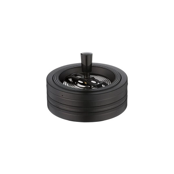 Schleuderaschenbecher Schwarz 14cm Durchmesser 3 Schleuderaschenbecher Schwarz 14cm Durchmesser